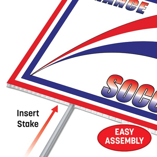 11.5" x 15.5" France Soccer Plastic Yard Sign